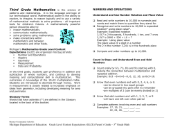 Third Grade Mathematics - Romeo Community Schools
