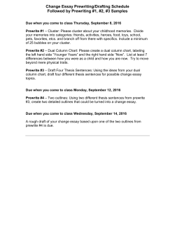 Change Essay Prewriting and Drafting Schedule