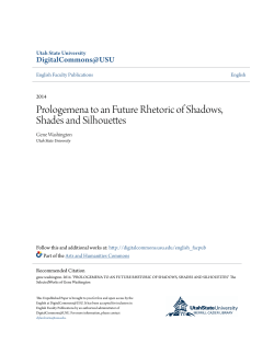 Prologemena to an Future Rhetoric of Shadows, Shades and