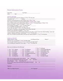 Patient Informatio on Forms
