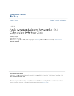 Anglo-American Relations Between the 1953 Coup - The Keep