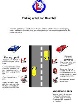 Parking uphill and Downhill Facing downhill Facing uphill Automatic