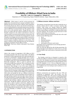 Feasibility of Offshore Wind Farm in India