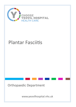 Plantar Fasciitis - Yeovil District Hospital