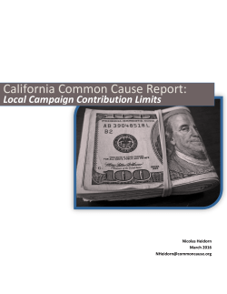 Local Campaign Contribution Limits