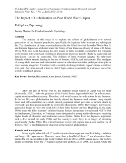 The Impact of Globalization on Post World War II Japan