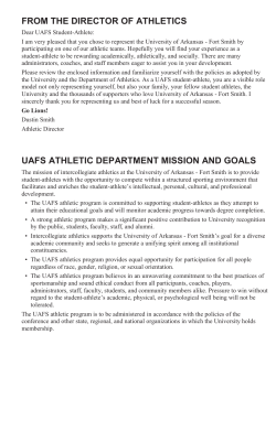 Student-Athlete Handbook - Arkansas