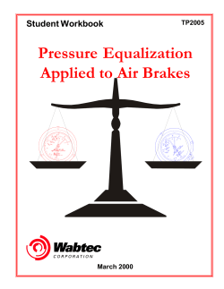 Pressure Equalization Applied to Air Brakes