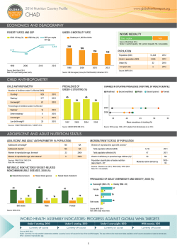 2014 Nutrition Country Profile: Chad