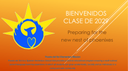 Bienvenidos clase de 2029