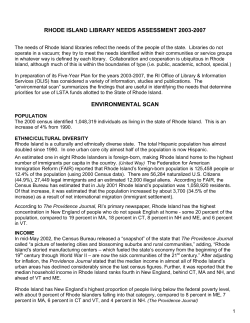 Rhode Island Library Needs Assessment/Environmental Scan