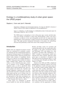 Full text (pdf format) - Boreal Environment Research