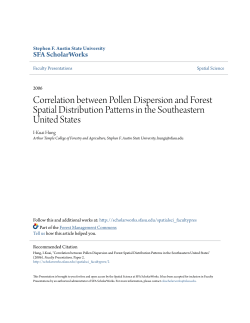 correlation between pollen dispersion and forest spatial distribution