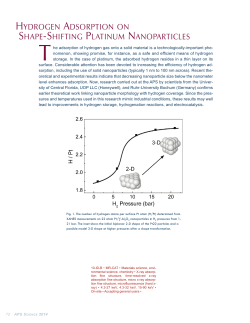 hydrogen adsorption on shape-shifting platinum nanoparticles