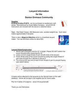 Lanyard Information for the Denton Emmaus Community