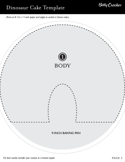 BODY Dinosaur Cake Template