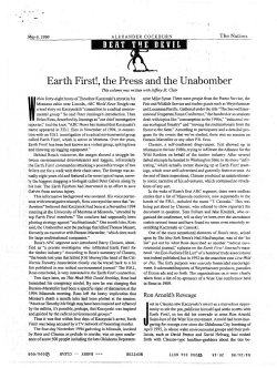 Earth First!, the Press and the Unabomber