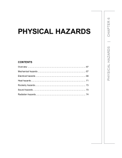 Chapter 6: Physical hazards
