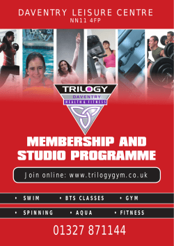 MEMBERSHIP AND STUDIO PROGRAMME