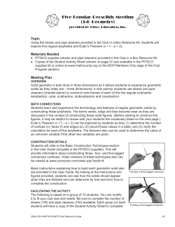 Five Regular Geosolids Meeting (3-D Geometry)