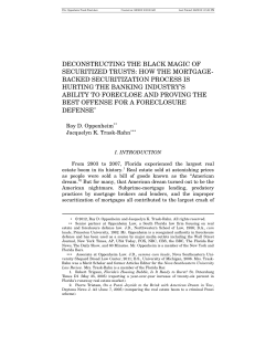 Deconstructing the Black Magic of Securitized Trusts