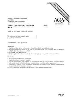 AQA GCE Question Paper June 2004