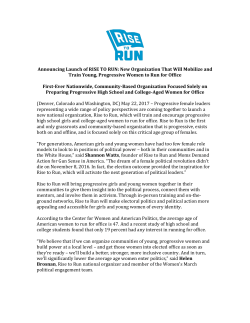 Announcing Launch of RISE TO RUN: New Organization