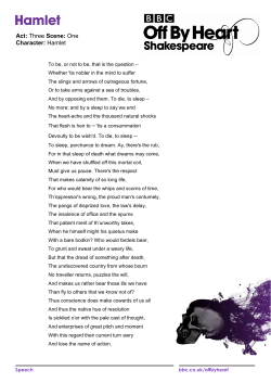 To be, or not to be, that is the question