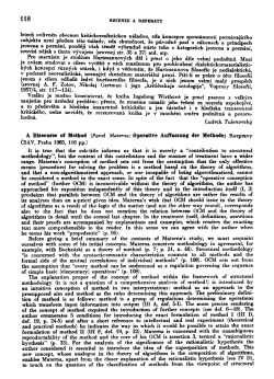 A Dlseoune of Method (Pavel Materna: Operatlre Auffassung der