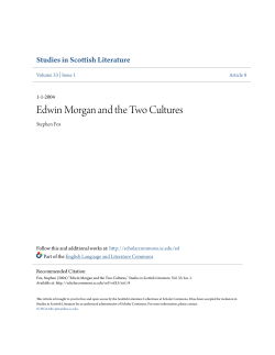 Edwin Morgan and the Two Cultures
