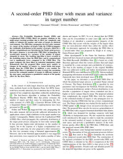 A second-order PHD filter with mean and variance in target number