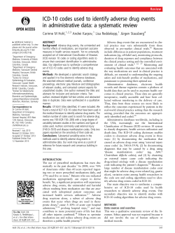 ICD-10 codes used to identify adverse drug events in administrative