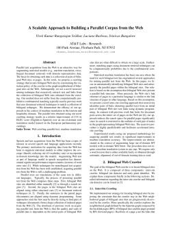 A Scalable Approach to Building a Parallel Corpus from