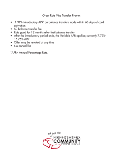 Great Rate Visa Transfer Promo - Firefighters Community Credit Union