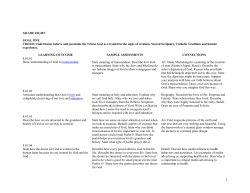 8th Grade Religion Curriculum