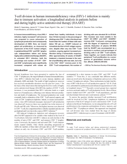 T-cell division in human immunodeficiency virus