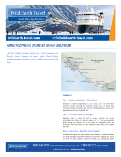 famed passages of discovery (safari endeavour)