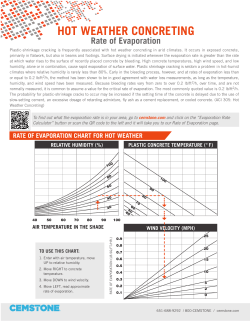 Rate of Evaporation