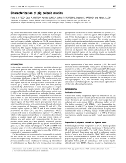Characterization of pig colonic mucins