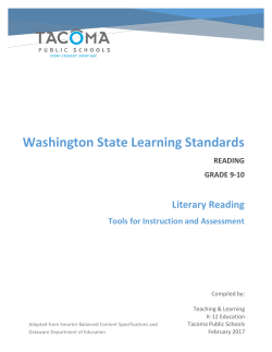 Grade 9-10: Literary Reading