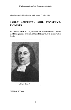 Early American Soil Conservationists