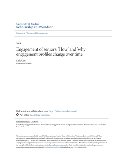 Engagement of seniors: `How` and `why