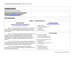 Creative Drama - Lenape Regional High School District