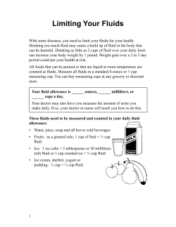 Limiting Fluids - French - Health Information Translations