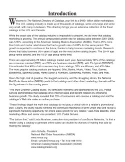 Directory of Mail Order Catalogs - National Mail Order Association