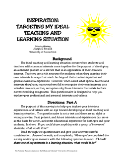 inspiration: targeting my ideal teaching and learning situation
