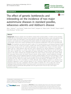 The effect of genetic bottlenecks and inbreeding on the incidence of