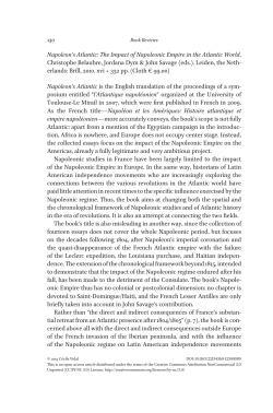 Napoleon`s Atlantic: The Impact of Napoleonic Empire in the Atlantic