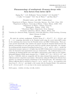 Phenomenology of semileptonic B-meson decays with form factors