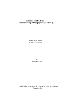 Bimanual coordination